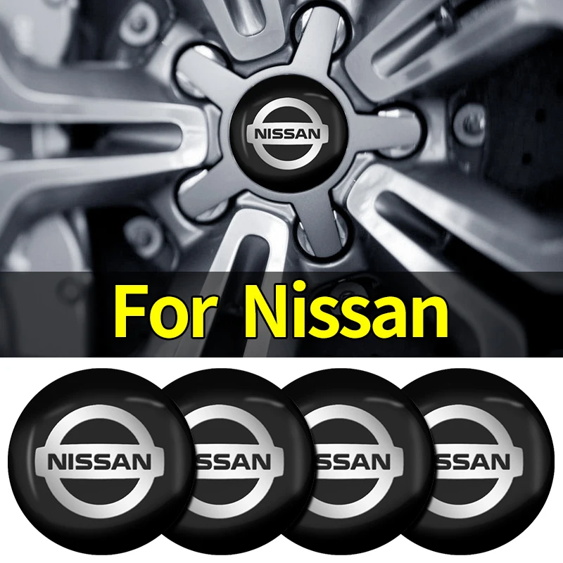 

4Pcs Car Tire Wheel Center Hub Caps Sticker For Nissan Juke Rogue Ratrol Leaf Qashqai Altima Maxima Tiida Teana Note Nismo Micra