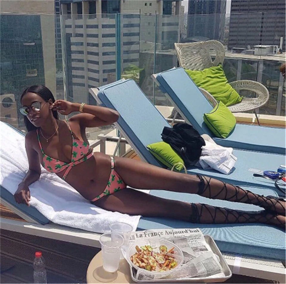 Микро бикини с принтом женская одежда для плавания новинка 2019 сексуальные