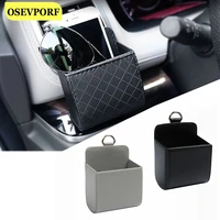 car storage bags air vent dashboard tidy hanging leather organizer box phone coins glasses storage multi function organizer box