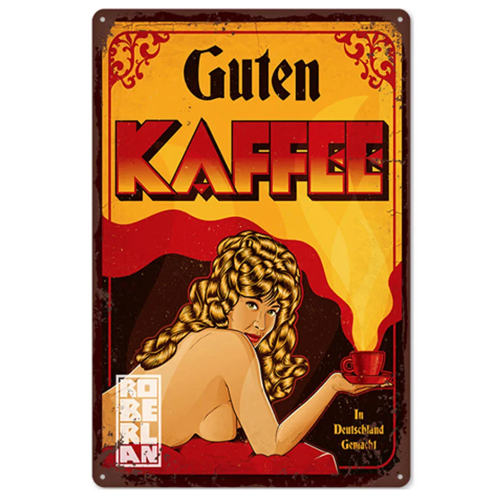 Кофейные винтажные металлические жестяные фотообои DIY наклейки для дома и