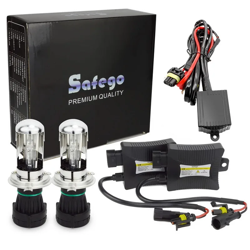 Safego dc 12 В 55 Вт Биксеноновые лампы для замены h4 Hi/Lo 5000k 6000k 8000k 4300k 12000k автомобильных