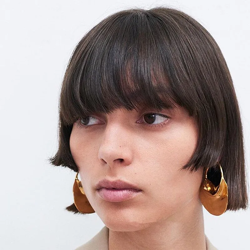 

Vintage Geometric Circle Exaggerated Pendant Earrings For Women Metal Irregular Geometric Earrings Fashion Jewelry Gifts