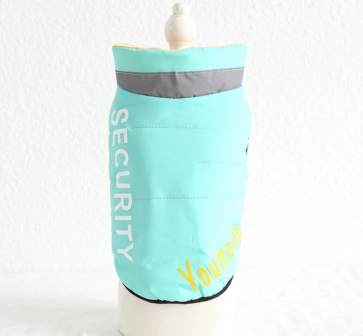 Плотные толстовки с капюшоном для собак зимняя Хлопковая полосатая синяя одежда