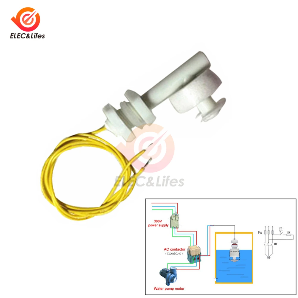 Датчик уровня воды и жидкости с боковым креплением Поплавковый выключатель для