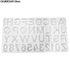 Формы букв алфавита и цифры Силиконовые формы первоначальной формы большой ясный форма для литья под давлением эпоксидная смола ремесло