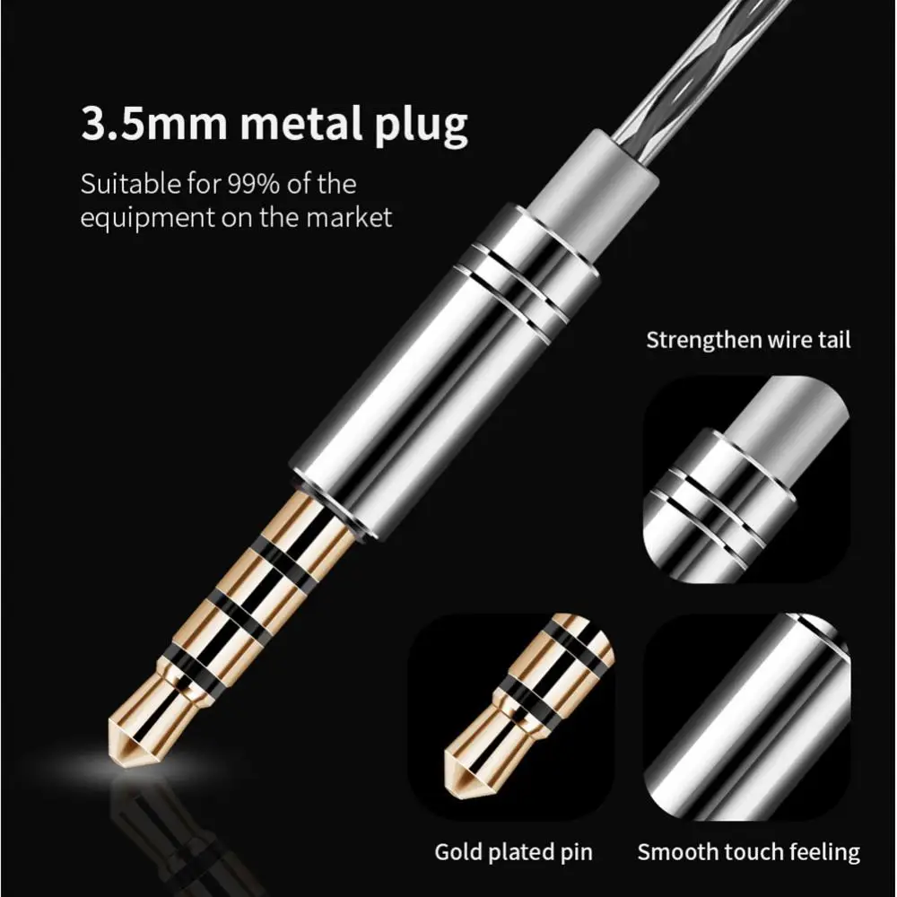 

dual mobile coil bass HiFi Headset Music Sport microphone ear movement headphones 3D sound quality noise reduction auriculares