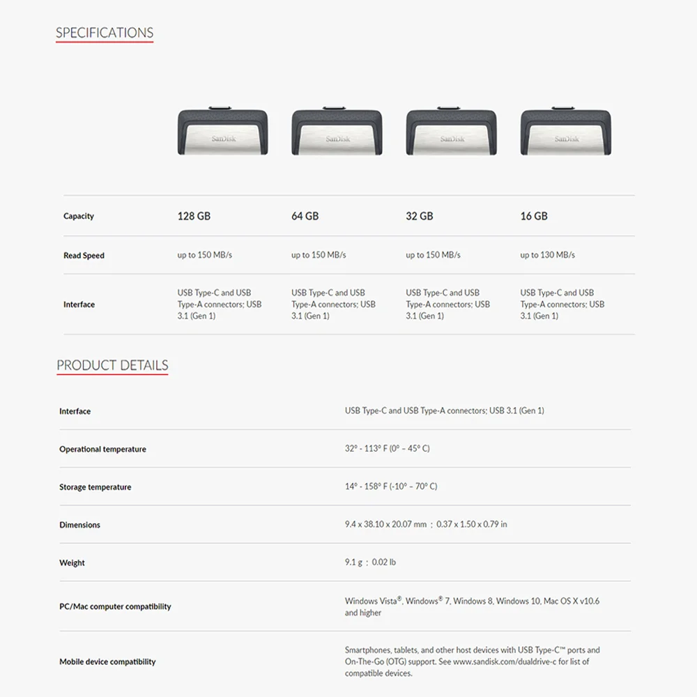 USB-флеш-накопитель Sandisk SDDDC2 Extreme Type-C USB 3 1 32/64/128 ГБ OTG 16 | Компьютеры и офис