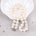 Ожерелье-чокер женское из натурального пресноводного жемчуга, 8-9 мм, 46 см, 2021