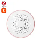 Милая дизайнерская сирена Tuya Zigbee, сигнализация, стробоскоп, звуковой сигнал с 85 дБ, большие Звуки для запуска воровства, работает со шлюзом Tuya Zigbee