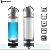 augienb portable 500ml hydrogen rich water bottle lonizer alkaline generator healthy cup usb rechargeable anti aging gift