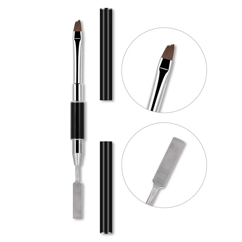 1PCS Steel push pen ROSALIND набор кистей для ногтей для нейл-арта акриловая пудра украшение дозировка УФ светодиодный гель маникюр, Полировка Ногтей Инструмент ручки Кисти Набор - Цвет: 1PCS Steel push pen