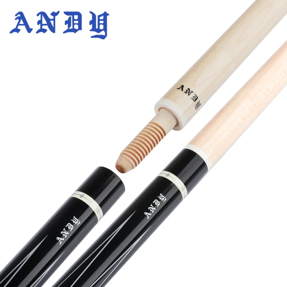 Original ANDY Billiard 3 Cushion Cue Carom 12mm Tip 142cm 2 Colors Taper Shaft Professional Maple Billar | Спорт и развлечения