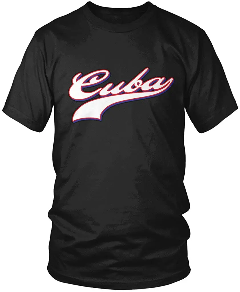 

Cuba Baseball, Cuban Flag Color Script Font, Team Cuba Men's T-Shirt