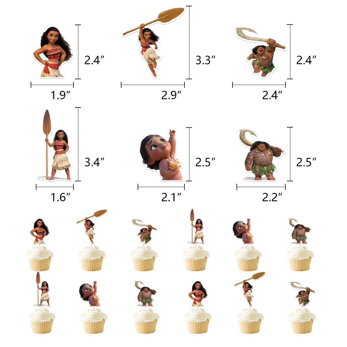 1 компл. Disney Принцесса Моана искусственное украшение Баннер торт Топпер