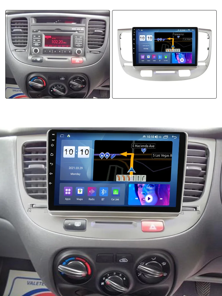 Android 11 System For KIA RIO2 2005-2011 Car Radio Multimedia Video Player GPS Navigation Built-in Carplay Auto WIFI BT 4G LTE | Автомобили