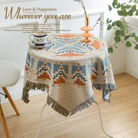 multifunctional sofa blanket geometric pattern cotton and linen morandi lace tea table dining table outdoor picnic table cloth
