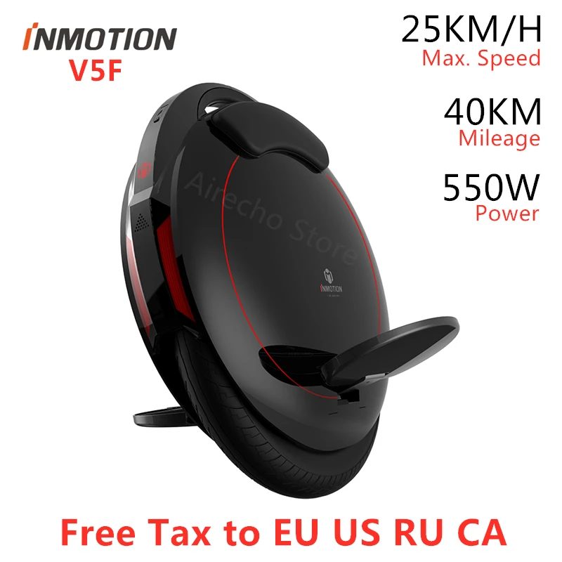 Моноцикл INMOTION V5F, самобалансирующийся скутер EUC с декоративными лампами, Одноколесный Моноцикл, электрический скейтборд