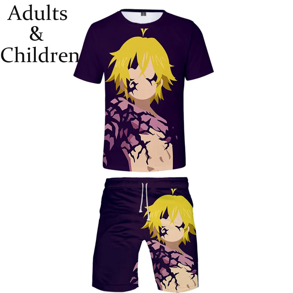 

Костюм из двух предметов: рубашка и пляжные шорты с 3D-принтом