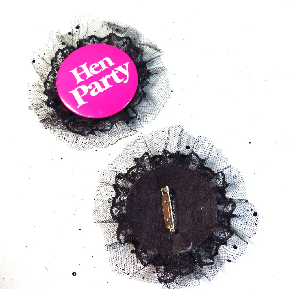 5 8 см круглый значок невесты фетр кнопка черный блеск кружева отделка украшения