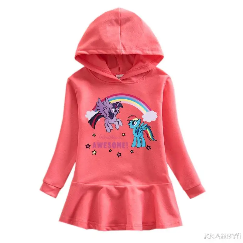 Осеннее платье для девочек My Little Pony костюм принцессы удобная одежда детское