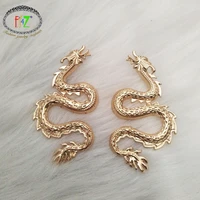 f j4z hot brand dragon stud earrings stylish fashion chinese metal chic earring for women ladies jewelry accessories dropship