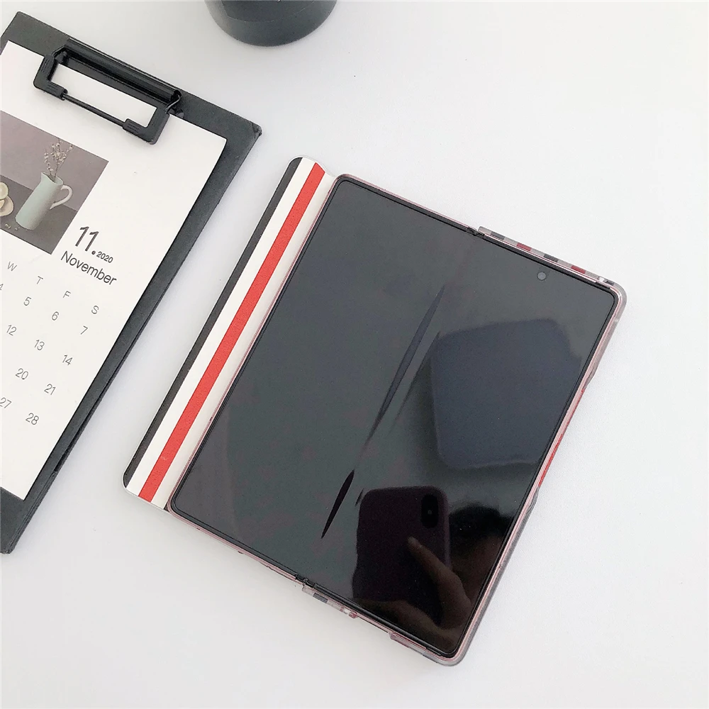 leather flip cover shell for samsung galaxy z fold 2 phone accessories anti fall phone protective case smartphone case free global shipping