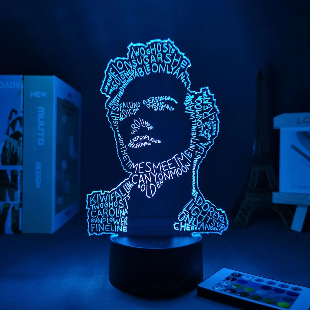 Art Abstract Harry Figure 3D Night Light Touch Projection Style Display Suitable For Gifts Children Room Decoration Bedside Lamp | Лампы и