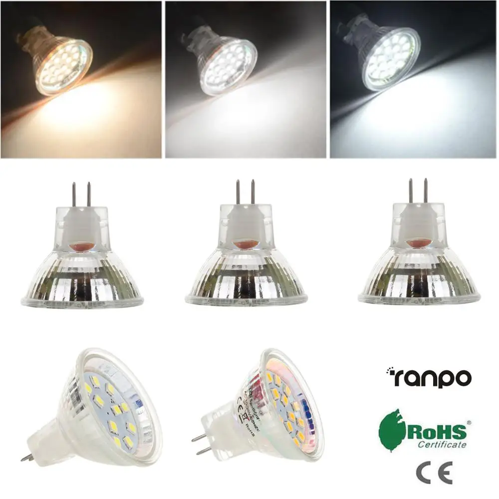 

GU4 LED Spot Light Bulbs MR11 AC DC 12V 24V 2835 SMD 2W 3W Cool Warm White Lamp 10W 20W Halogen Light Equivalent 12 18 LED Chips