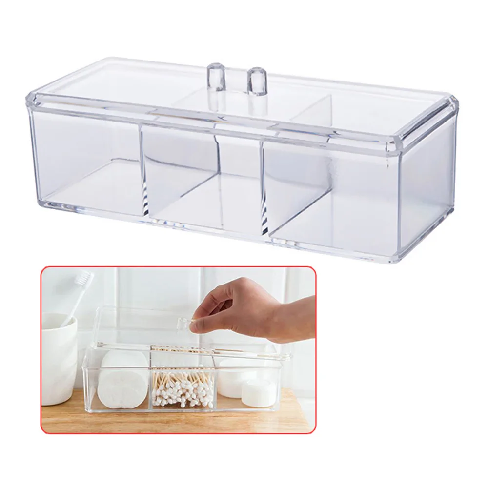 Косметический ящик для хранения прозрачный контейнер ногтей ворс салфетки