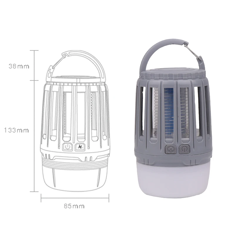 

Mosquito Zapper Lantern Camping Light USB Charging IP67 Waterproof Mosquito Bug Killer Lamp Trap Insect Lights Pest Repeller