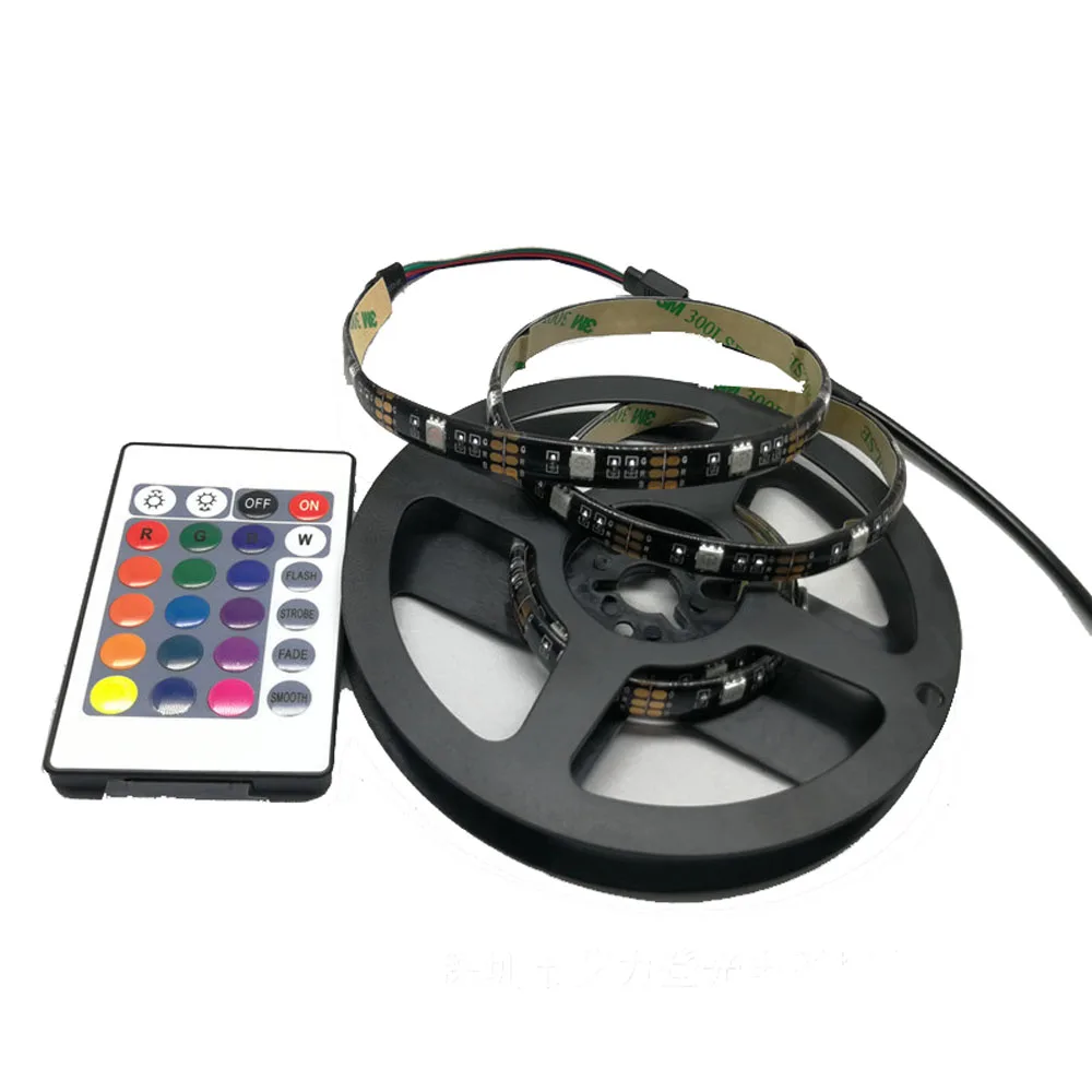 

5V USB Led Strip 24 Keys Led Controller Flexible LED Light Tape Ribbon HDTV TV Desktop Screen Background Bias Lighting