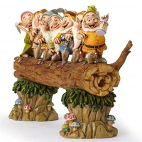 handmade seven dwarf trees gnome garden decoration dwarf gnome resin statues courtyard tree decoration resin ornaments
