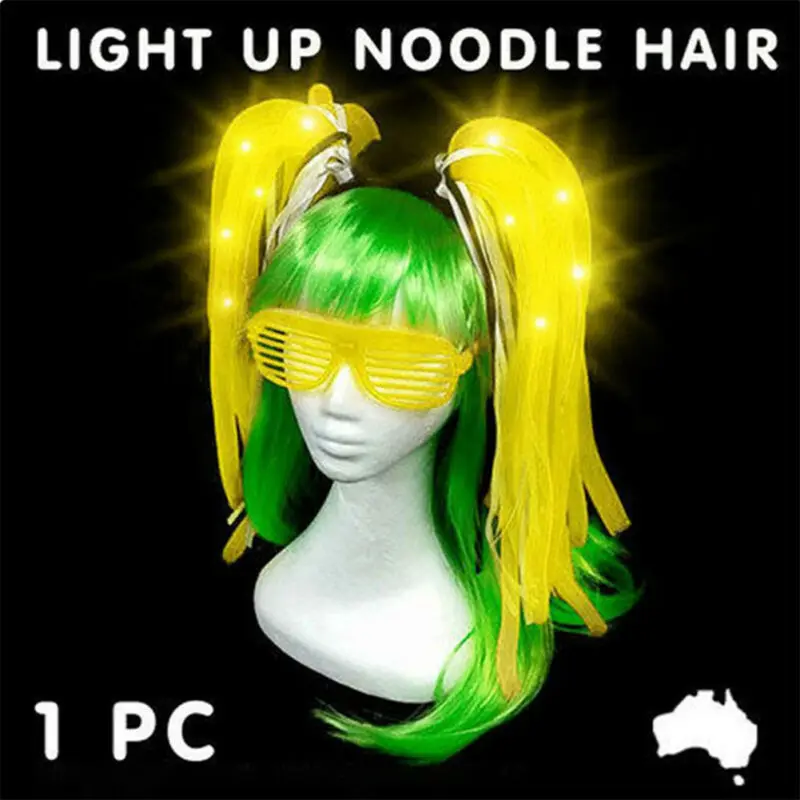 1 шт. красочные светодиодный парики светящаяся вспышка заколка для косы
