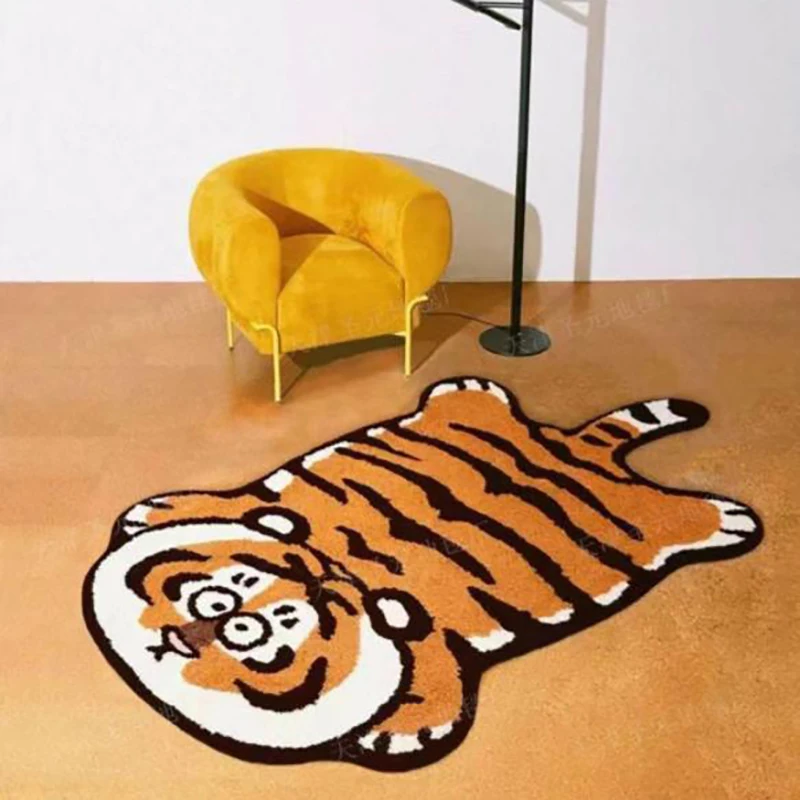 

Entrance Mat Cartoon Tiger Bath Rug Bathroom Non-Slip Toilet Mat Door Mat 40x60cm