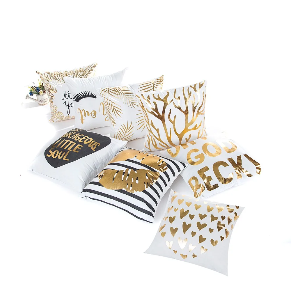 Чехол на подушку с золотыми сексуальными губами и бровями для офиса автомобиля