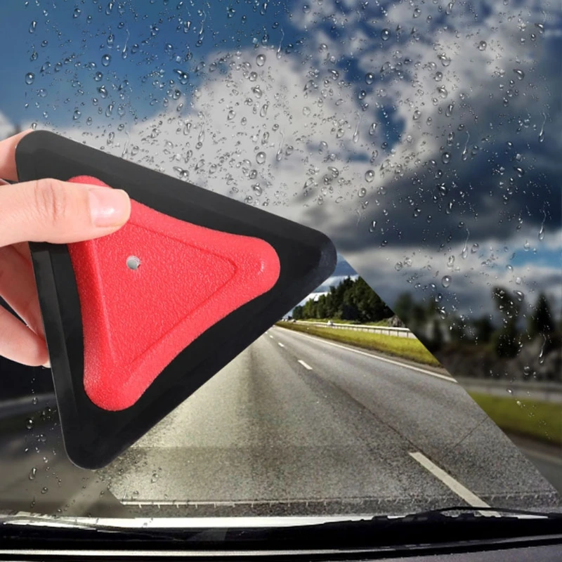 

A0NE Silicone Pet Scraper Dog Hair Remover Triangle Car Washing Squeegee Wiper Multi-purpose Cleaning Wiper for Car Home