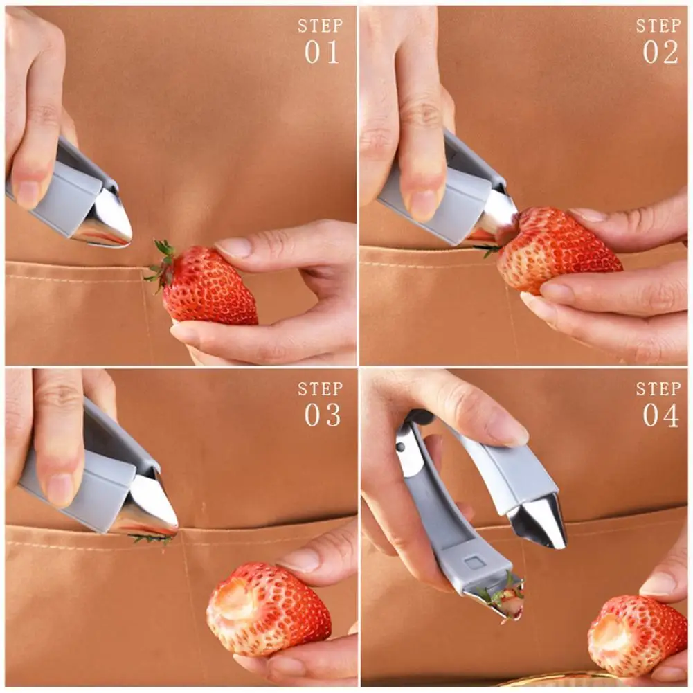 

Strawberry Huller Stem Gem Top Stem Remover Fruit and Remover Pineapple Tool Eye Core Remover Vegetable Peeler Gadget Kitch Z7G7