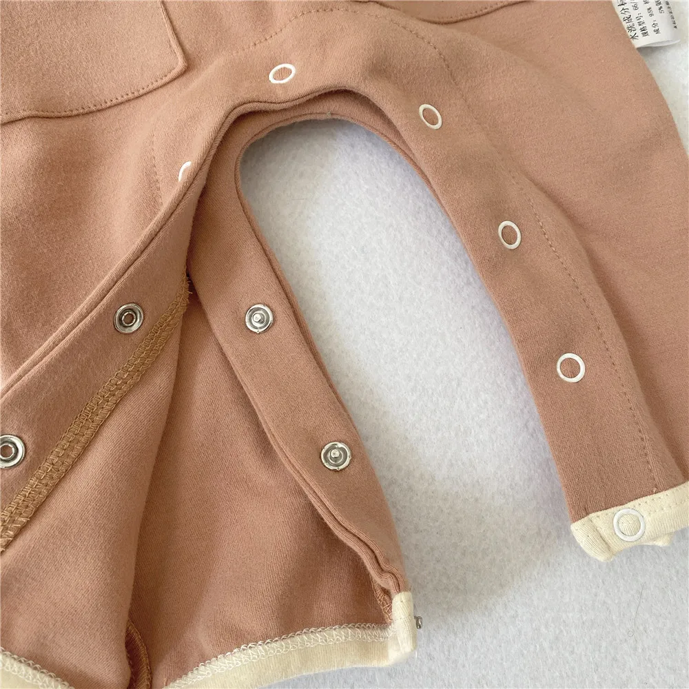 Одежда для маленьких девочек Комбинезон в Корейском стиле малышей Простой