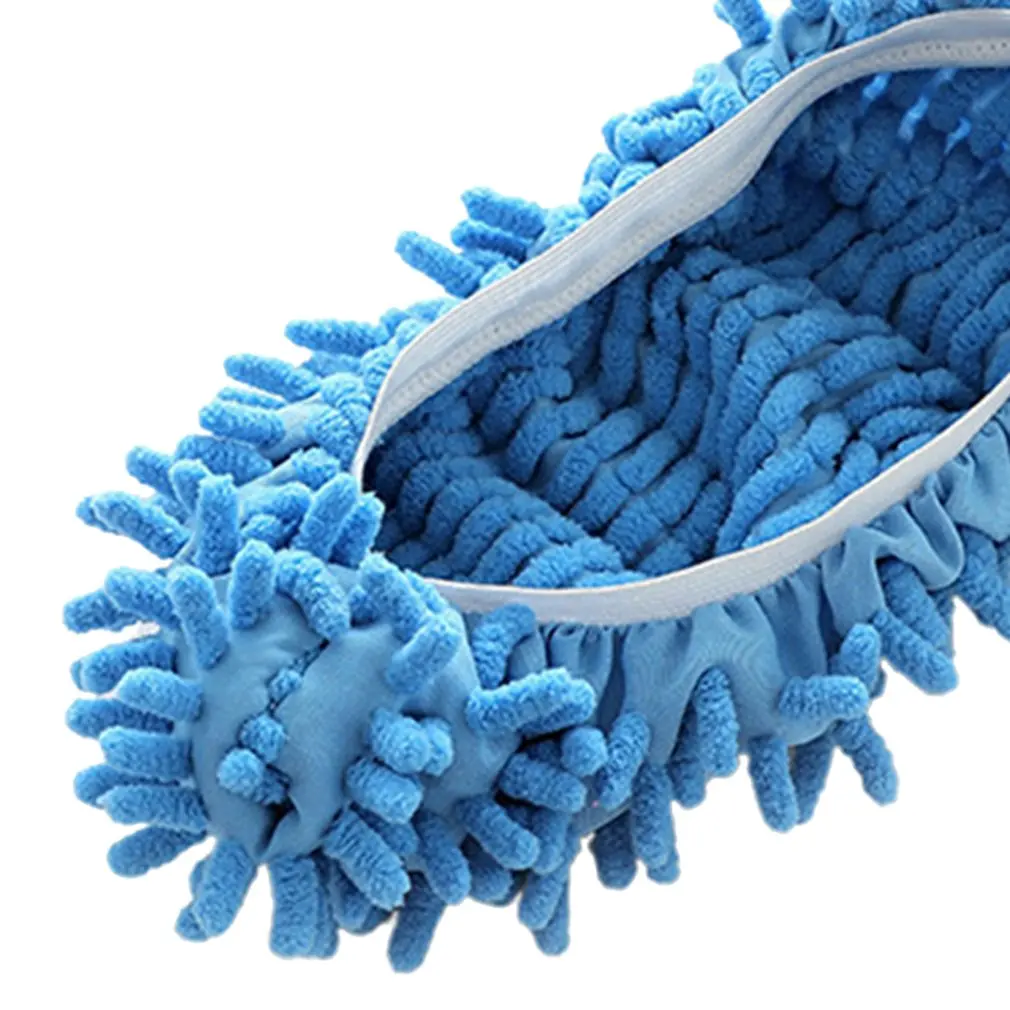 

Slippers for floor cleaning thickened chenille lazy mop slippers cover good decontamination Slipper cover