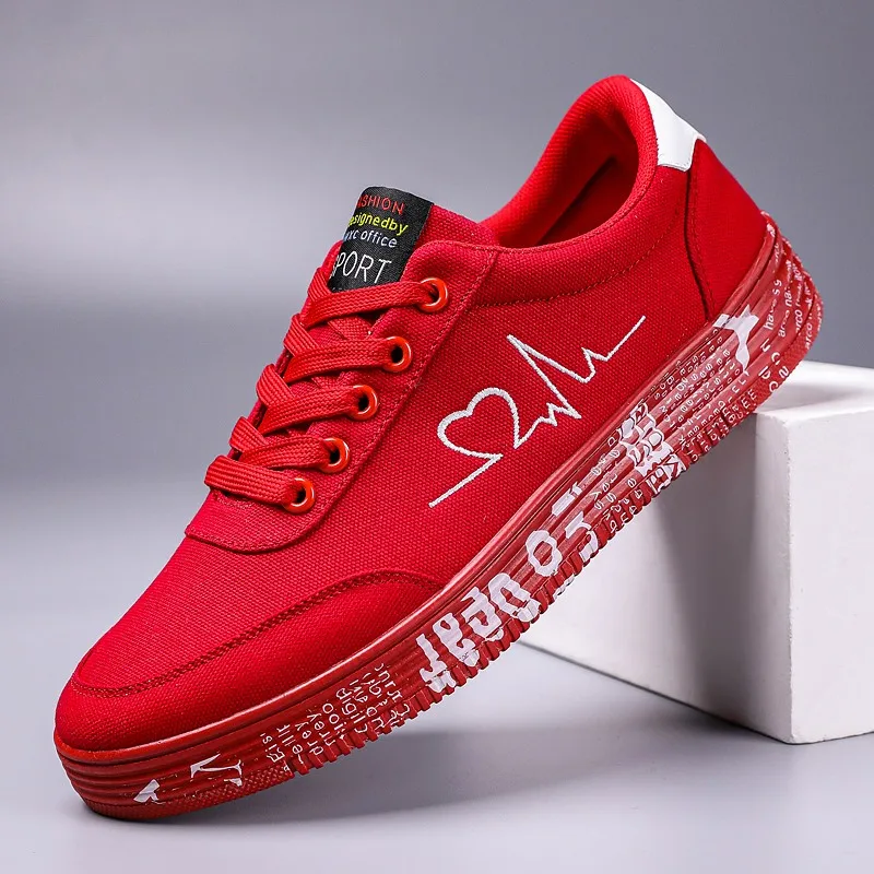 

Fashion Women Vulcanized Shoes Sneakers Ladies Lace-Up Casual Shoes Breathable Canvas Lover Shoes Graffiti Flat Zapatos Hombe