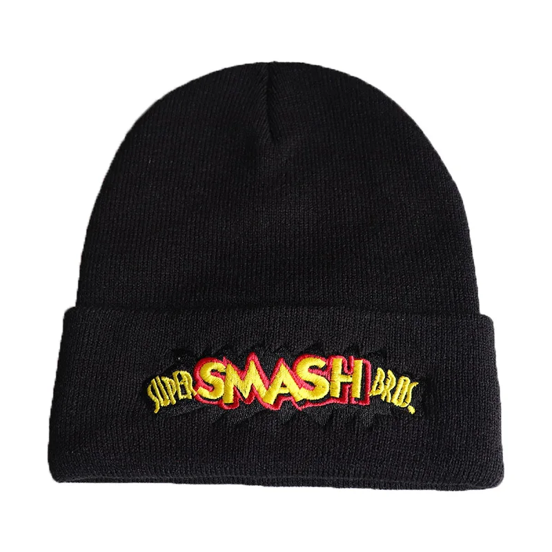 

Super Smash Bros Beanie Knitted Winter Hat Solid Hip-hop Skullies Knitted Hat Cap Costume Accessory Gifts Warm Winter