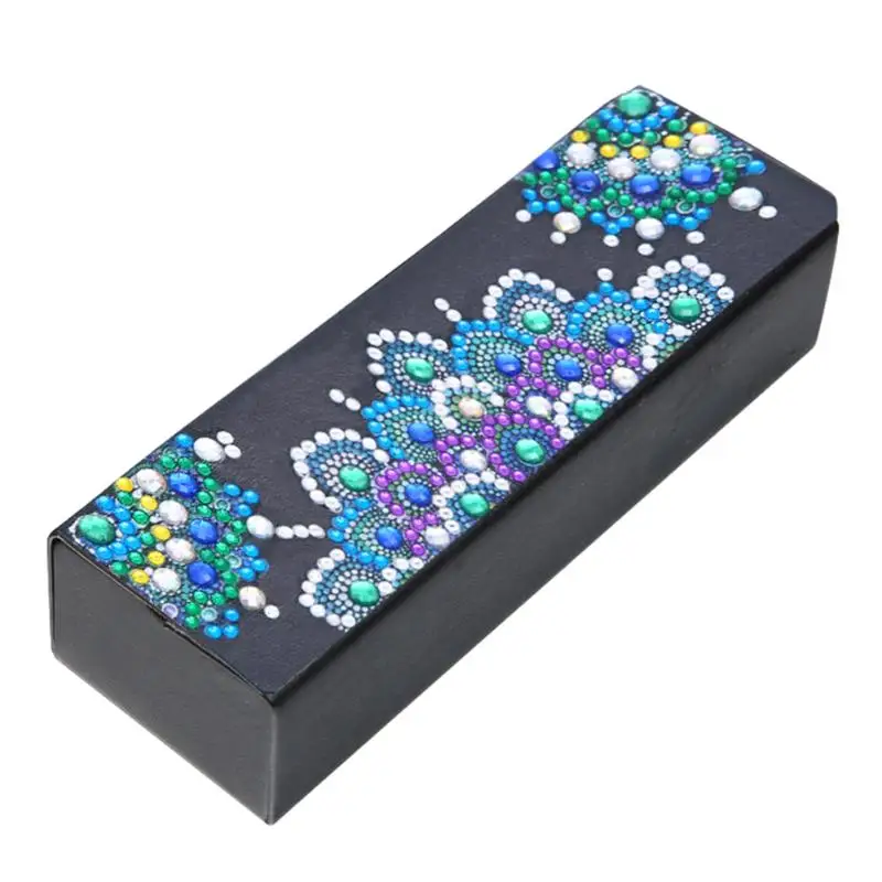 Сделай сам со стразами в виде СОСНОВЫХ ШИШЕК Кожа очки коробка для хранения