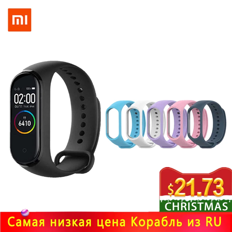 Xiaomi mi band 3 mi Band 4 новейший музыкальный умный Браслет пульсометр фитнес 135 мАч 3 Цвета экран Bluetooth 5,0