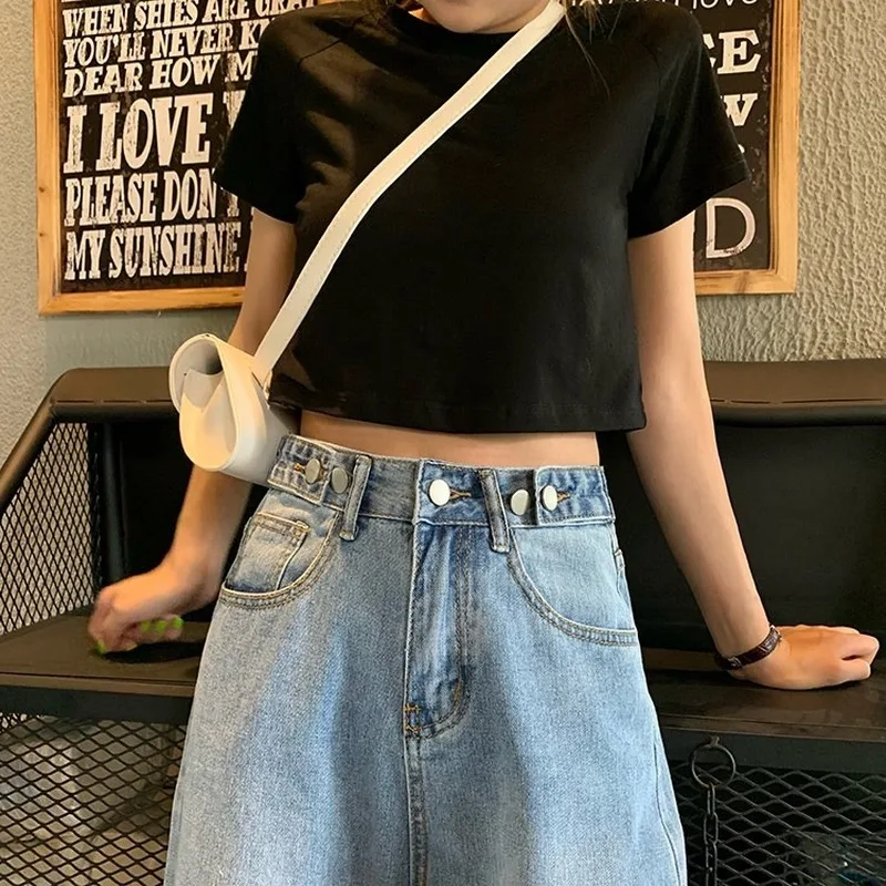 

Jeans Women Autumn High-waist Mopping Vintage All-match Korean Style Loose Students Fur-line Fashion Womens Trousers Leisure Ins