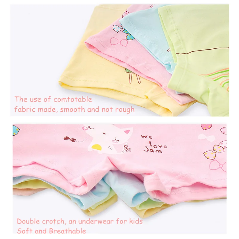 5 шт./Лот хлопковые трусы-боксеры для девочек | Детская одежда и обувь