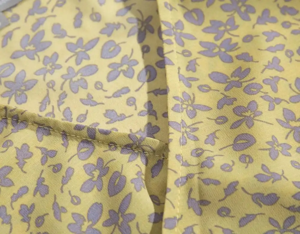 Bazaleas винтажная Желтая Женская рубашка с цветочным принтом Ретро стиль blusas mujer de