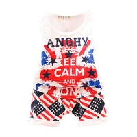 new summer children casual clothes suit baby boys girls cartoon vest shorts 2pcssets toddler cotton clothing infant tracksuits