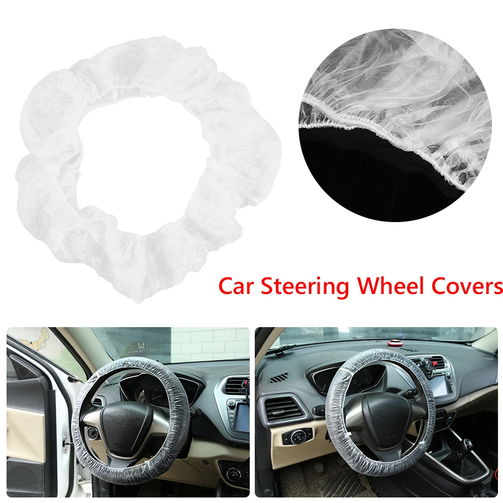 

Universal Clear Car Steering Wheel Covers Protective Disposable Auto Accessories for Outdoor Personal Car Ornaments