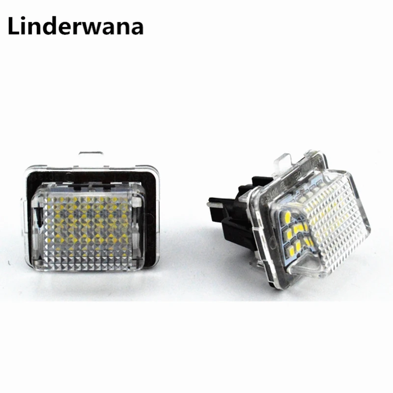 

For Mercedes Benz W204 W221 W212 C207 C216 LED License Plate Light 6500K 12V Number Lamps Plate Light 2Pcs