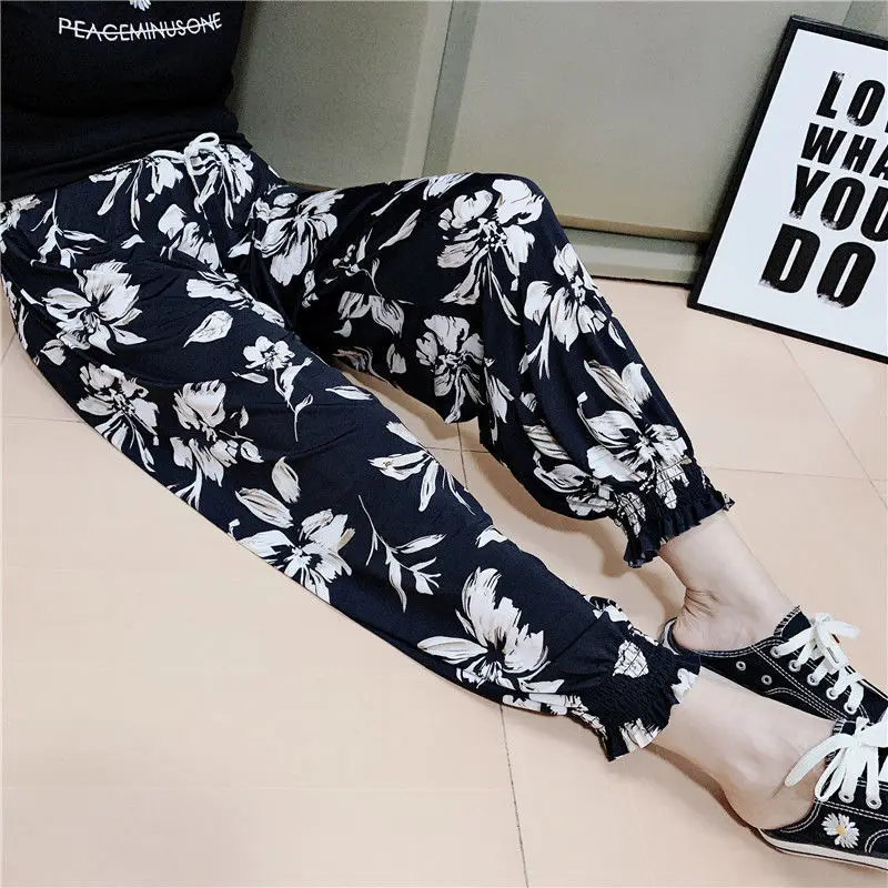 

Women Pants Summer Pants High Waist Bloomers Casual Loose Pantalones De Mujer